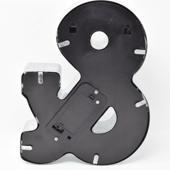 Light Up & Ampersand And Sign Marquee Metal 10" Party Tabletop Shelf Decor - Picture 3 of 16